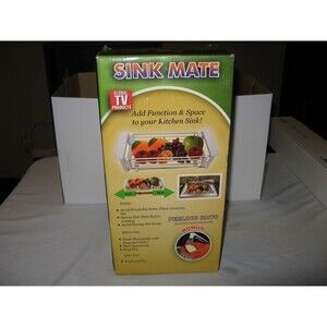 Vintage Global TV Products Sink Mate Adjustable Sink Rack w Peeling Paws Gloves